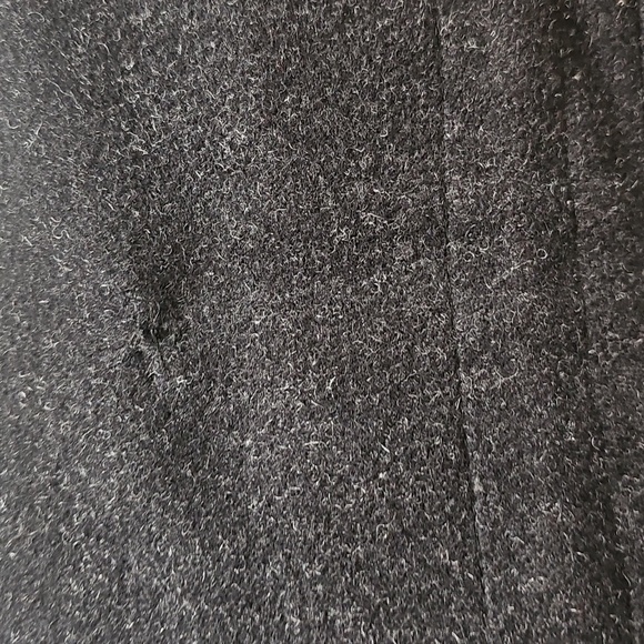 Claiborne Men's Black/Charcoal Wool Outerwear Thigh-Length Coat - Picture 10 of 10